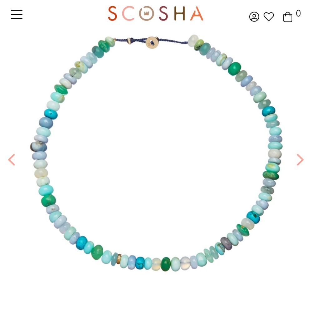 Scosha Candy Gem Necklace in Ocean